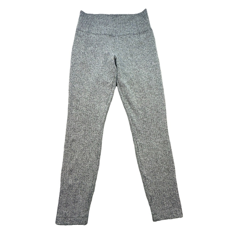 Athleta Delancey Herringbone Tight Leggings‎ Women Size S Gray Black Stretch